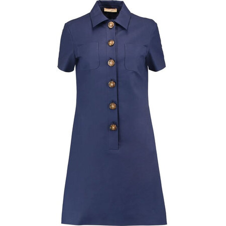 迈克·柯尔/mk 棉绒面呢迷你连衣裙 66880 midnight blue us 12