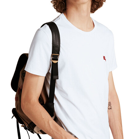 burberry 博柏利男装t恤春夏款男士上衣棉质短袖t恤衫 白色红标