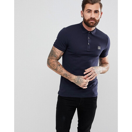 波士(boss)奢侈品男装 修身徽标polo衫(海军蓝) 2795530179 404 加大