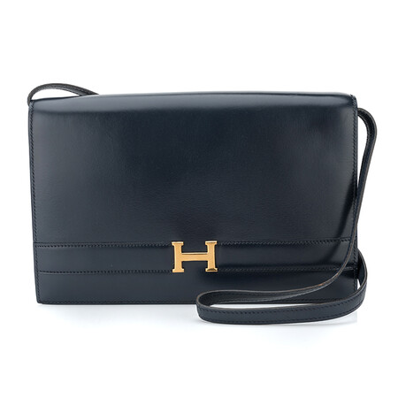 【二手98新】爱马仕(hermès)黑色金h扣单肩包h刻 奢侈品二手包包