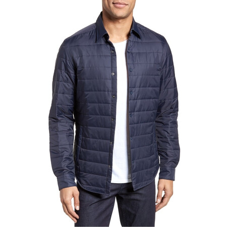 波士(boss)奢侈品男装 landolfo 合体款绗缝衬衫式夹克 2088993737