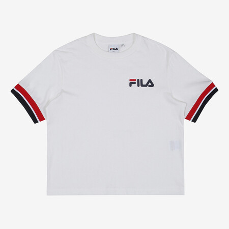 fila斐乐短袖女士小logo字母t恤 白色/owh 95