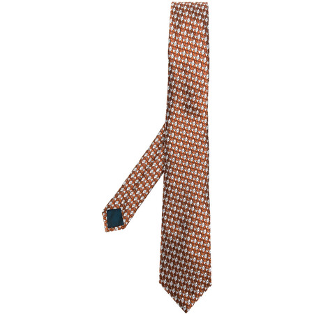 lanvin奢侈品男士 三角印花领带 brown 4 brown 均码