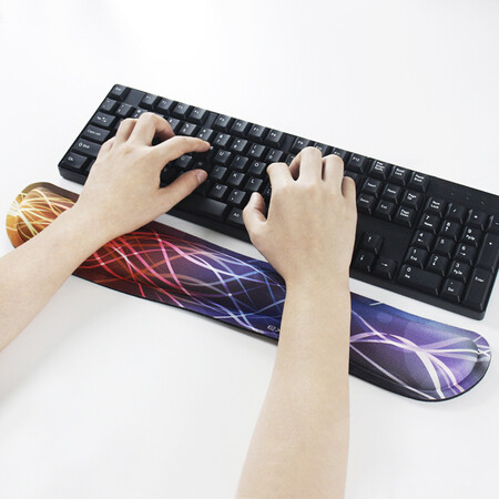 宜适酷(exco)记忆棉鼠标垫 护腕键盘托 超大号 办公游戏垫腕托 手托