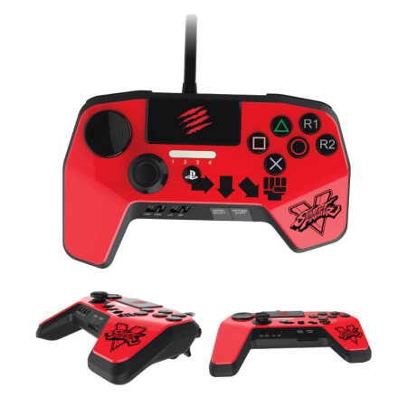 Mad Catz美加狮252 Mcz 美加狮 Mad Catz Pc Ps4 Ps3 街霸5 拳皇升级版格斗电竞游戏手柄 红色 行情报价价格评测 京东