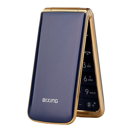 bixing 百信 f1 移动联通 双卡双待 翻盖老年人手机 蓝色