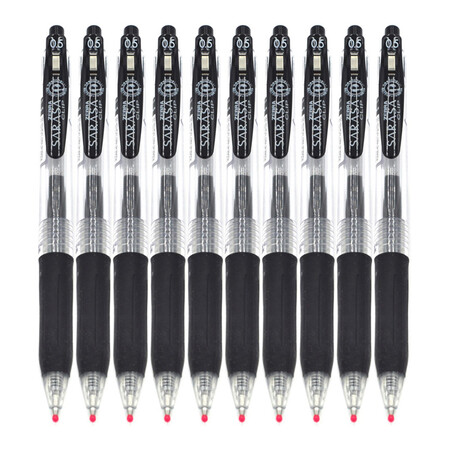 日本斑马牌(zebra)jj15 按动中性笔 签字笔 0.5mm 黑色 10支装