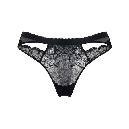 ea阿玛尼 女士丁字裤 混纺 蕾丝 黑色 71021yx07254