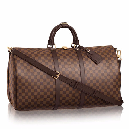 路易·威登 lv旅行包 新款keepall 55系列 女士男士老花单肩手提包m4