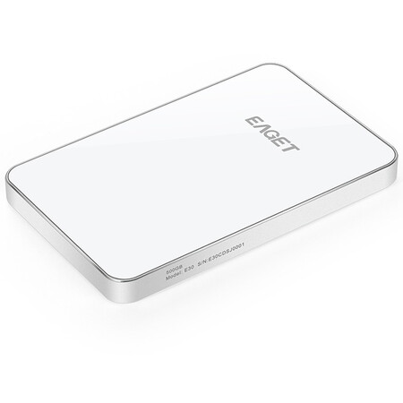 忆捷eagete30500gusb30高速移动硬盘时尚硬加密全金属银白色88mm轻薄