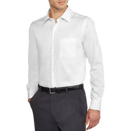 美国直邮 george男士修身西装衬衫 白色(white) l 34/35