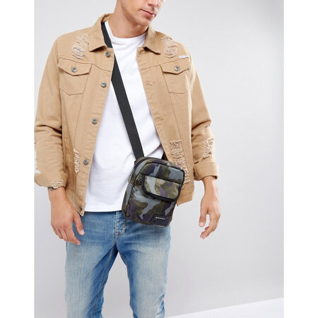 迪赛(Diesel)奢侈品男包 迷彩航空袋 green No