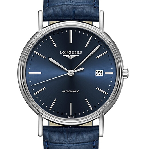 瑞士浪琴longines手表瑰丽时尚系列自动机械男表385mm皮带蓝盘l