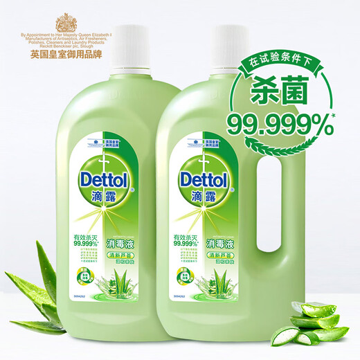 滴露(dettol)消毒液 清新芦荟1l*2