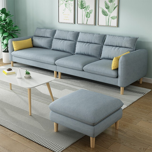 排沙发公寓出租房阳台布艺沙发三防布下单备注颜色小四人位235米脚踏