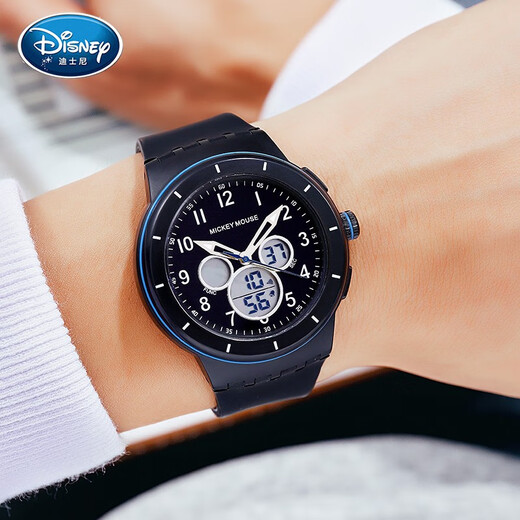 迪士尼(disney)手表中学生男孩户外运动儿童手表防水夜光电子表15032b