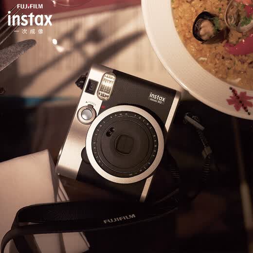 富士instax 立拍立得 一次成像相机 mini90相机 黑