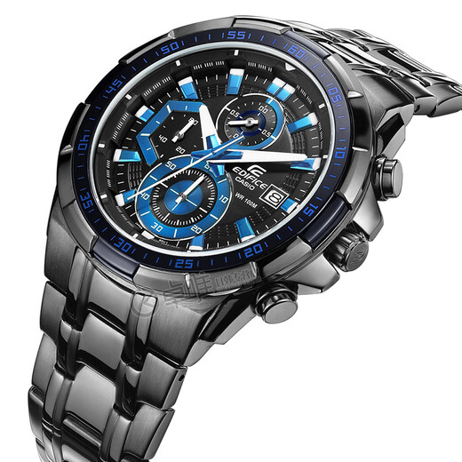 【京东转卖】卡西欧(casio)手表 休闲时尚石英男表 黑色ip涂层efr-539