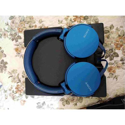 索尼sonymdrxb550ap重低音立体声耳机头戴式蓝色