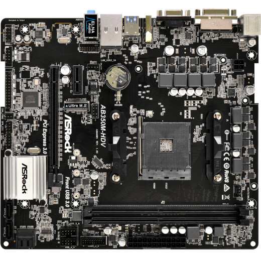 華擎(asrock)ab350m-hdv主板(amd b350/am4 socket)