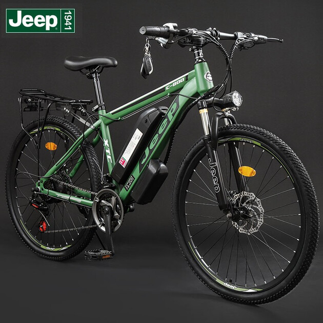 吉普(jeep)电动车锂电助力山地自行车单车男女变速21/27速双碟刹减震