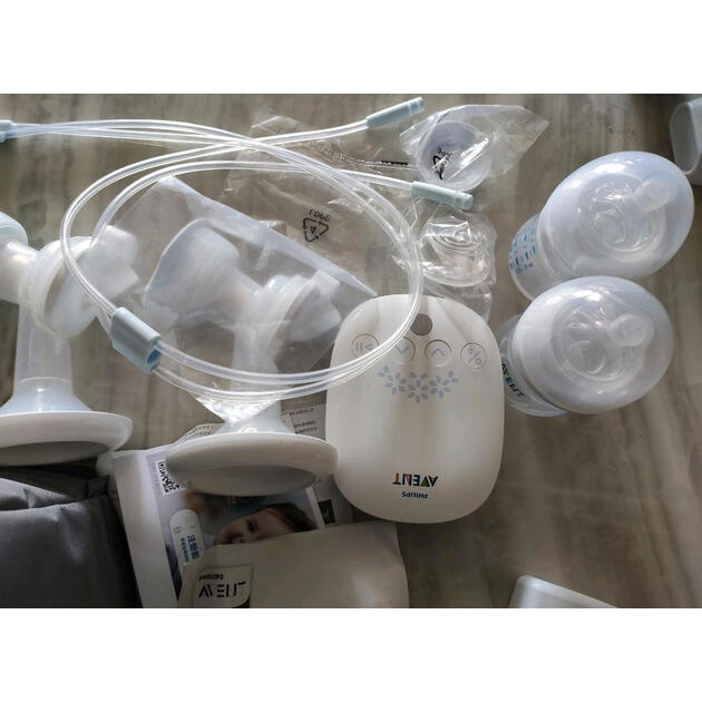飞利浦新安怡吸奶器吸乳器双边电动自带进口宽口径奶瓶待产包scf303