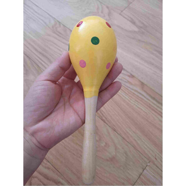 简韵(jianyun)儿童玩具 宝宝木制沙锤锻炼听觉抓握摇铃0-3岁儿童打击