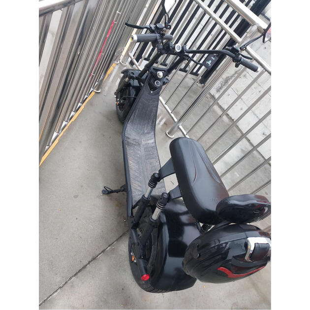 启牛x哈雷电瓶车成人电动车滑板车带尾灯带减震新款双人宽轮电动摩托