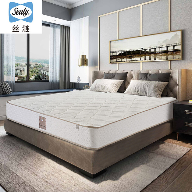美国丝涟sealy爱脊舒享乳胶床垫钛合金美姿感应弹簧床垫席梦思双人软