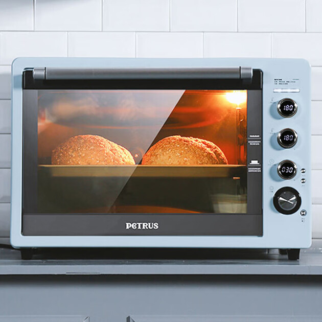 柏翠petrus电烤箱62l大容量家用商用多种功能智能预热上下独立控温pe