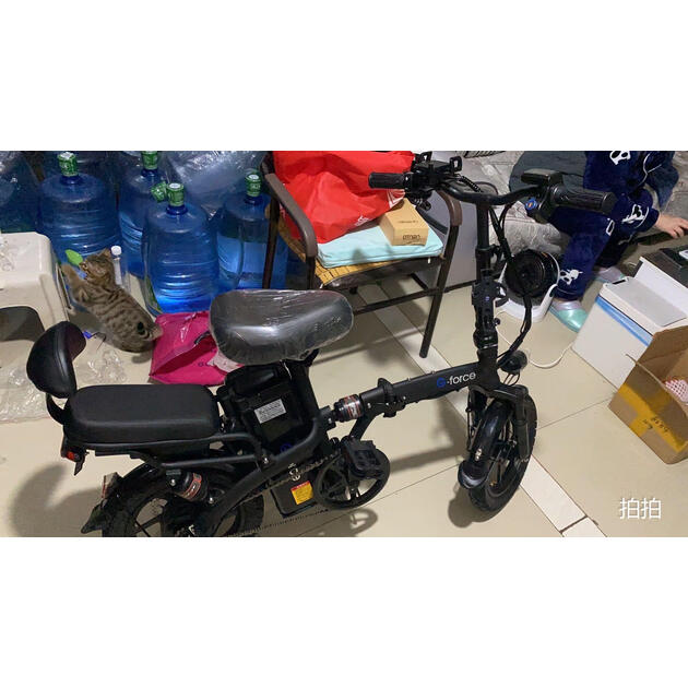 美国gforcec14电动车自行车小型迷你14寸代步便携可折叠电瓶车成人