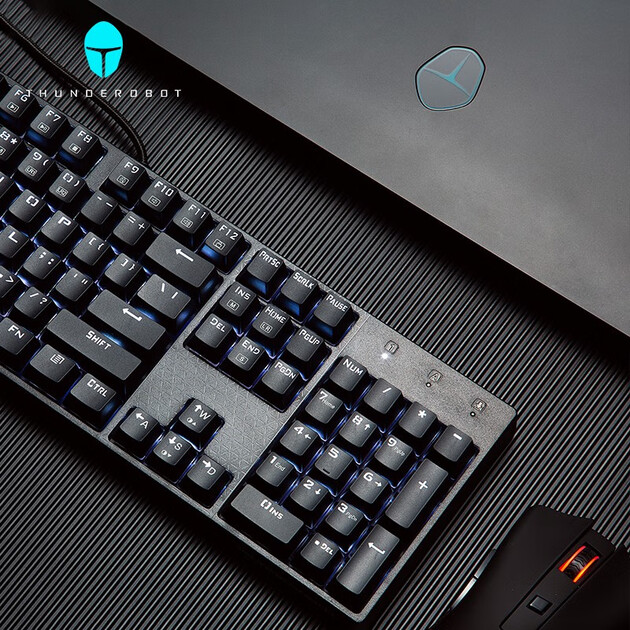 雷神(thunderobot)k30t/b 茶轴led背光机械键盘 星际黑 104键 绝地