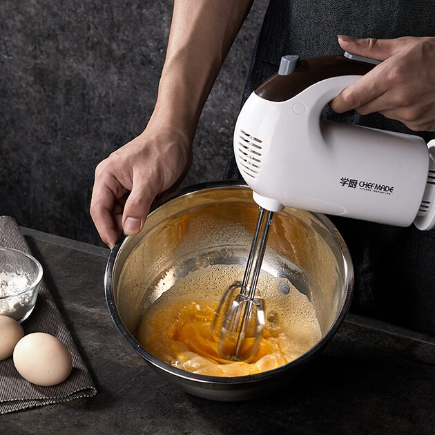 学厨 家用烘焙工具300w手持搅拌器烘焙蛋糕奶油打发器电动打蛋器 wk