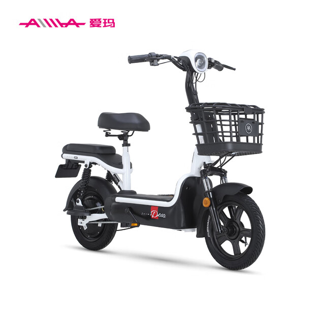 爱玛(aima)小蜜豆 电动车 代步电瓶车 48v简约踏板车 时尚配色 全国