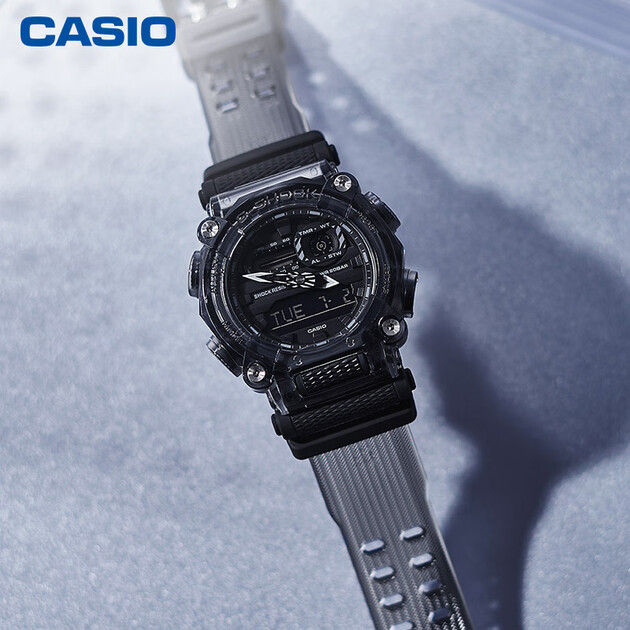 新冰韧灰色透明系列 时尚男表运动防水手表 ga-900ske-8apr-200米防水