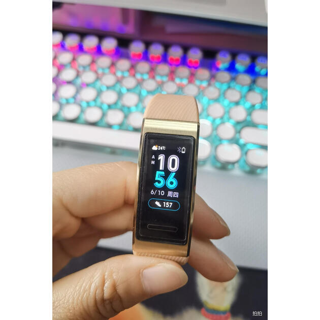 华为手环3 pro 流沙金(高清彩屏 智能手环 睡眠监测 触控 gps 游泳