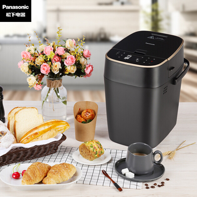 松下panasonic面包机家用烤面包机早餐机自定义揉面全自动变频46个
