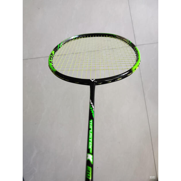威克多victor胜利全碳素羽毛球拍单拍tk30小鬼斩羽拍4u荧光绿未穿线赠