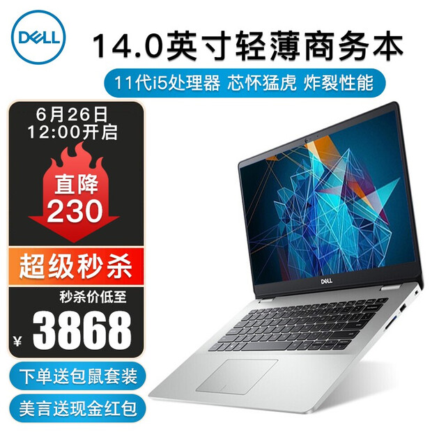 戴尔(dell)灵越5000 3501/5493 成就3401超极本学生办公女生轻薄本