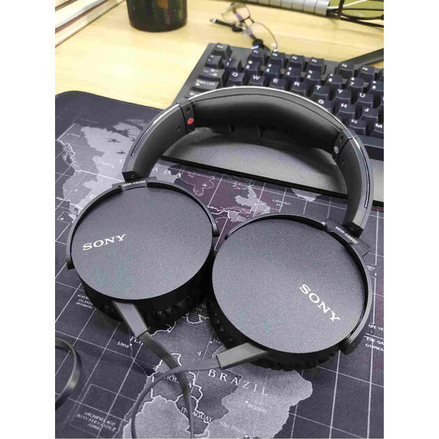 索尼(sony)mdr-xb550ap 重低音立体声耳机 头戴式 黑色