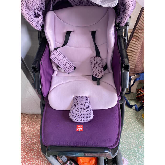gb好孩子婴儿推车宝宝儿童手推伞车可坐可躺轻便折叠双向推行紫色c400
