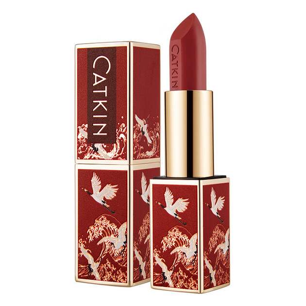 卡婷(catkin)长相思点绛唇口红 心头朱砂 小辣椒色 (铁锈红半哑光保湿