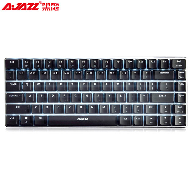 黑爵(ajazz)极客ak33 全背光版机械键盘 机械黑轴 黑色