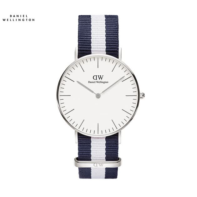 丹尼尔惠灵顿(daniel wellington)手表dw女表36mm银色边尼龙带超薄