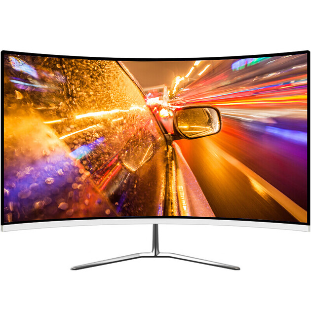 其他 24英寸曲面显示器 2800r曲率 hdmi高清 液晶电脑屏幕 银白色98成