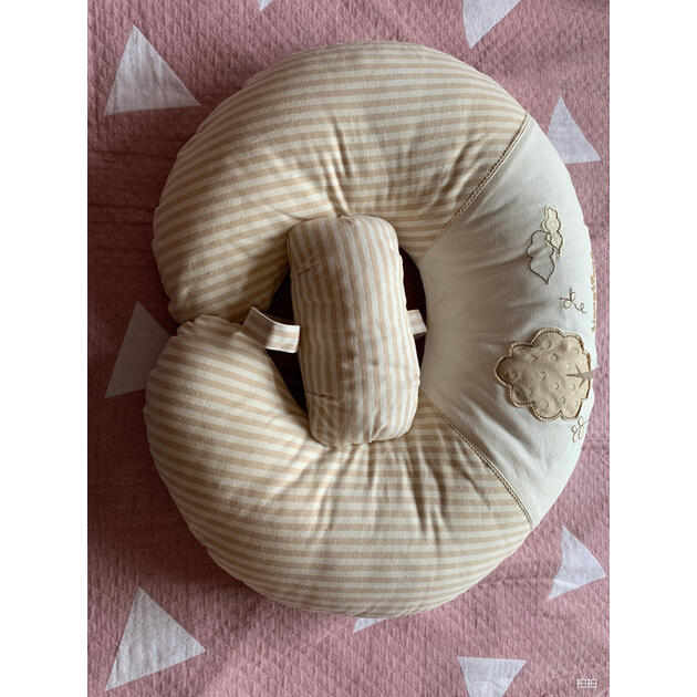 良良孕妇枕侧睡u型枕哺乳枕头喂奶枕多功能宝宝学坐枕婴儿喂奶枕 咖色