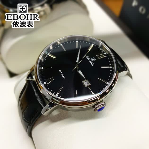 依波表ebohr手表宙斯系列时尚防水日历全自动机械表进口机芯瑞士风格