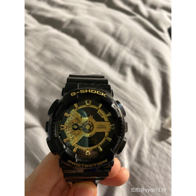 卡西歐(casio)手錶 g-shock系列時尚魔金雙顯運動石英男表ga-110gb-1a