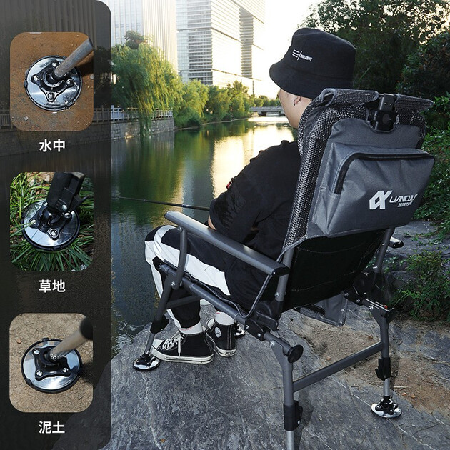 连球 新款欧式钓椅多功能钓鱼椅子折叠椅折叠凳子可躺式便携座椅全