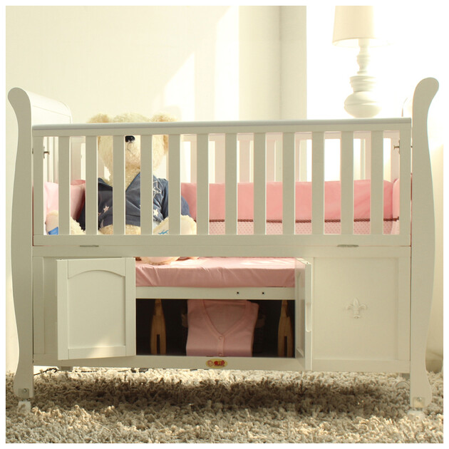 婴儿床 【京东转卖】宝利源欧式婴儿床实木 多功能可变书桌 尊贵套餐